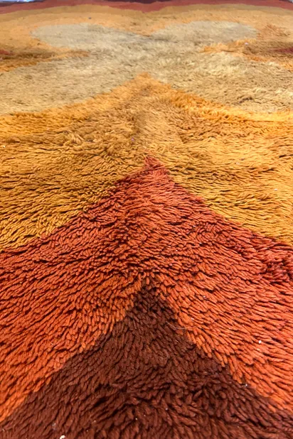 Tapis vintage original de l'ère de l'espace en laine, Italie 1970