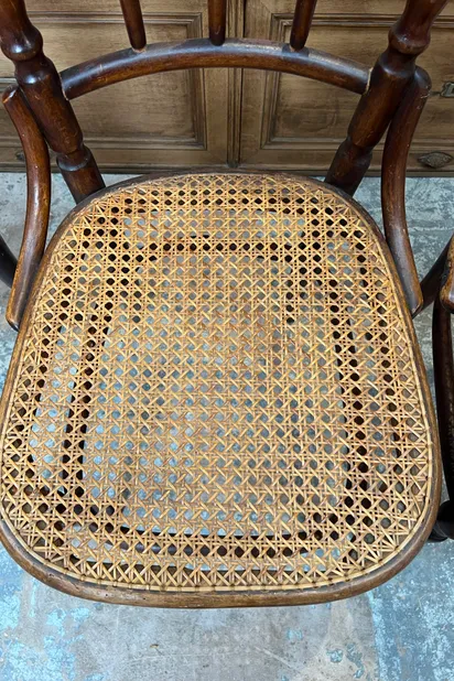 RARE! chaise de bistrot cannée Fishel