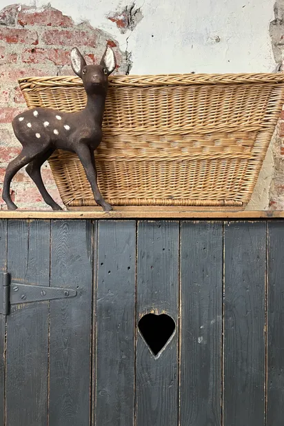 Armoire Vitrine De Poupée Ancienne – ébénisterie, Placage, Art Populaire, Manque Clés