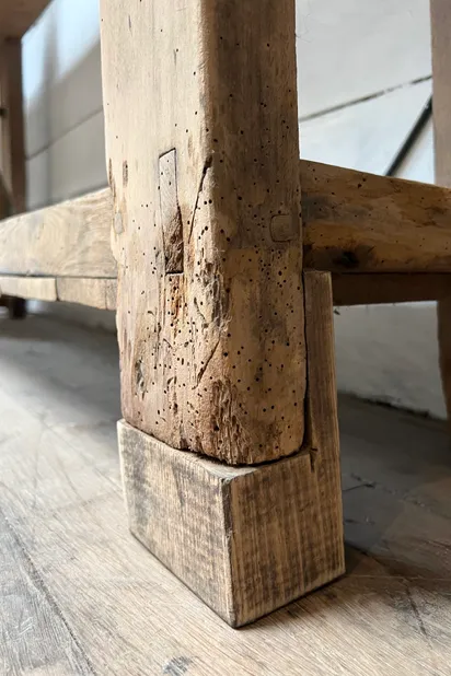 Établi en bois brut du début 20e - Restauré et fonctionnel - Marchand  d'Oublis