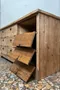 Ancien meuble d’atelier à clapets en chêne – Années 50