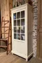Ancienne vitrine en bois  couleur crème Début XXème 