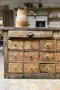 Ancien comptoir de garage en noyer Début XXème 