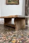 Table basse brutaliste en chêne – Années 50