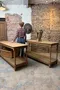 Ancienne table de drapier en chêne