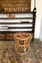 Tabouret en rotin vintage Années 50