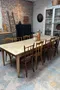 Grande table en chêne et en peuplier - fin XIXe siècle