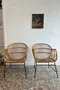 Paire de fauteuils en rotin – Années 50