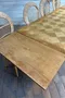 Table des années 50 en chêne – Plateau parquet Versailles