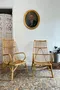 Paire de fauteuils vintage en rotin