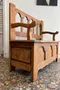 Ancien banc coffre en chêne