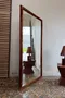 Grand miroir XIXe en velours d’origine