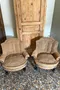 Paire de fauteuils crapauds de style Napoléon III Début XXème 