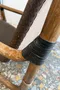 Fauteuil en bambou et cuir tressé – années 70