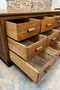 Ancien comptoir de mercerie en chêne – Années 50