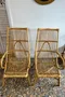 Paire de fauteuils vintage en rotin
