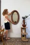 Ancien miroir ovale Louis-Philippe