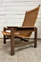 Fauteuil vintage scandinave en palissandre – Années 60