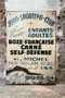 Pancarte publicitaire en tôle - années 1960
