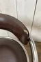 Fauteuil vintage en skaï marron - Années 70