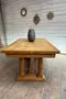 Table des années 50 en chêne – Plateau parquet Versailles