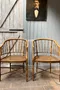 Paire de fauteuils en faux bambou de style régence 1970