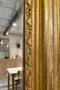 Ancien miroir doré en stuc XIXème de style Louis XVI