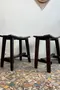 Paire de tabourets en chêne - années 50-60