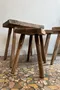 Série de 4 tabourets en hêtre – Années 60