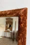 Grand miroir XIXe en velours d’origine