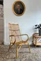 Paire de fauteuils vintage en rotin