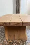 Table basse brutaliste en chêne – Années 50