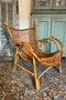 Fauteuil rotin vintage Années 60