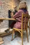 Petite table de monastère en chêne – années 50