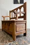 Ancien banc coffre en chêne