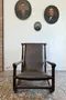 Fauteuil en bambou et cuir tressé – années 70