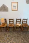 Série de 4 chaises paillées