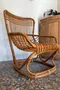 Fauteuil rotin vintage Tito Agnoli
