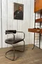 Fauteuil vintage en skaï marron - Années 70