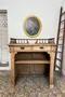 Ancien comptoir de caisse Napoléon III en chêne