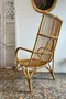 Paire de fauteuils vintage en rotin