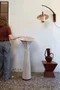 Lampe sculpture vintage en soie