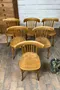 Série de 6 chaises bistrot Thonet en bois blond
