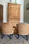 Paire de fauteuils crapauds de style Napoléon III Début XXème 