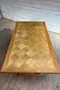 Table des années 50 en chêne – Plateau parquet Versailles
