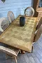 Table des années 50 en chêne – Plateau parquet Versailles