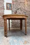 Table ronde transformable en paire de consoles