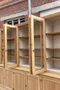 Immense bibliothèque d'école en chêne Années 50