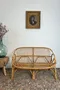 Banquette en rotin vintage 