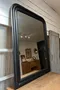 Ancien miroir de style  Louis Philippe peint en noir 